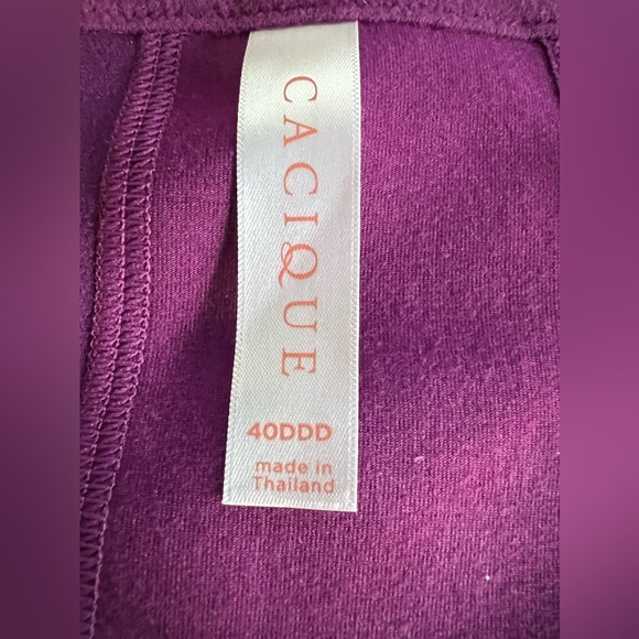 Cacique Unlined Full Coverage No Wire Racerback Bra size 40DDD - Picture 10 of 10